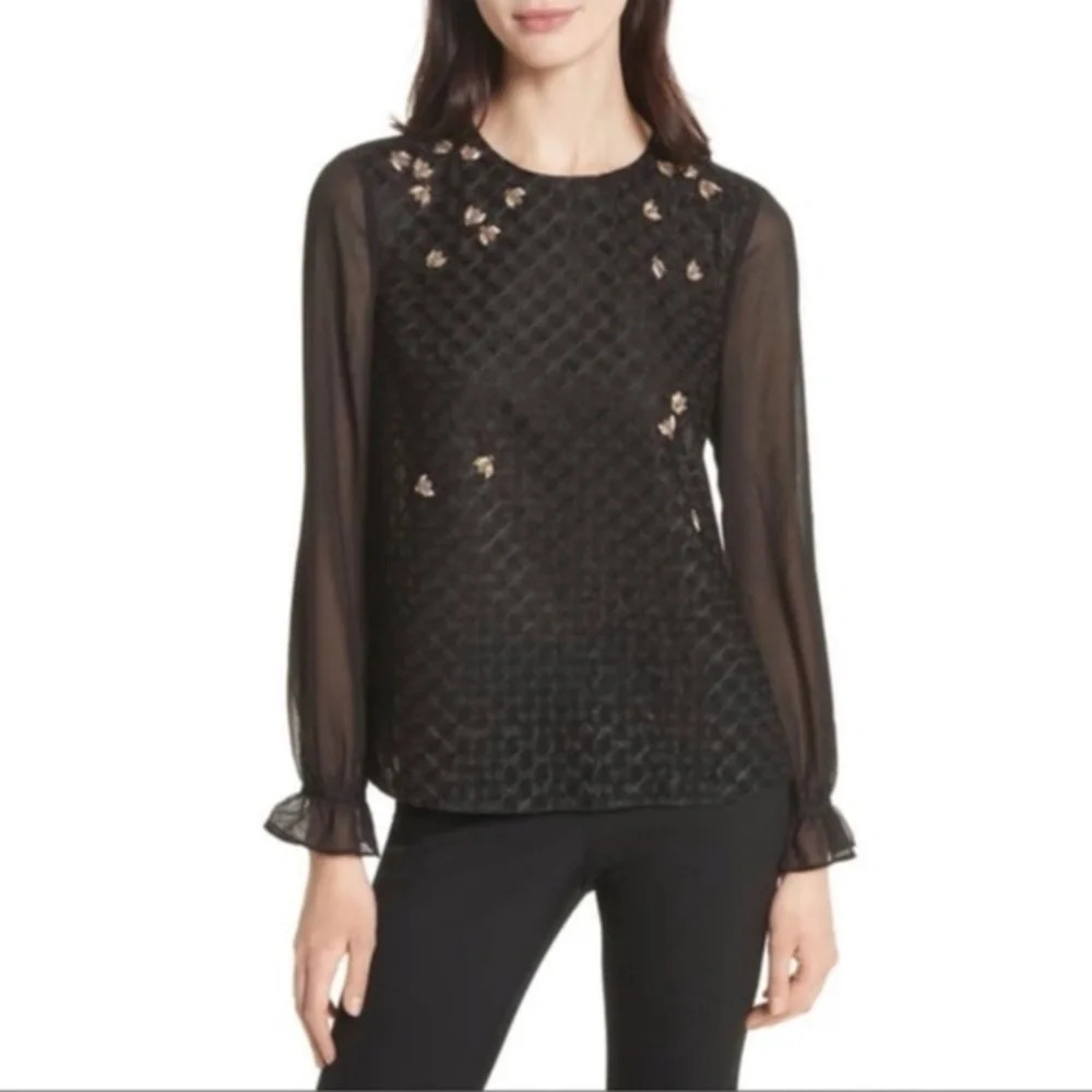 Ted Baker Lunnah Queen Bee Black Top - Picture 3 of 14